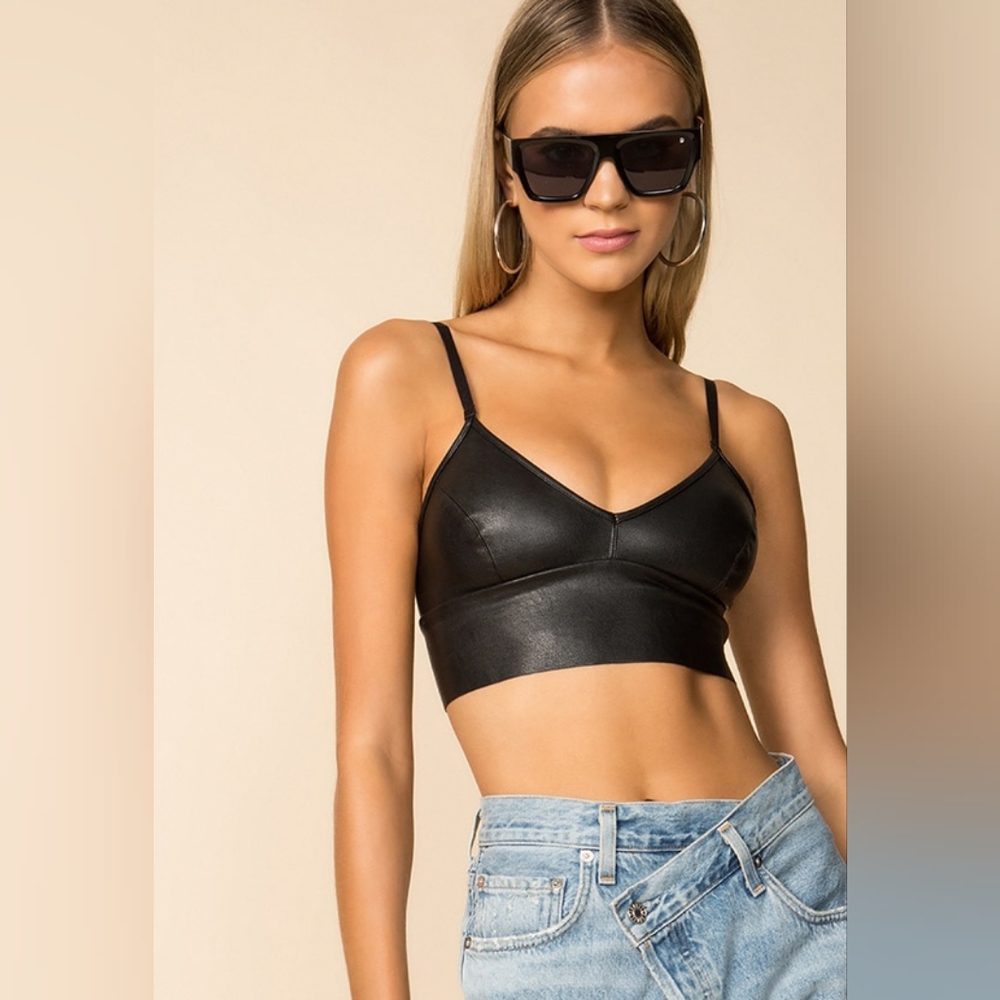 Commando Faux Leather Bralette